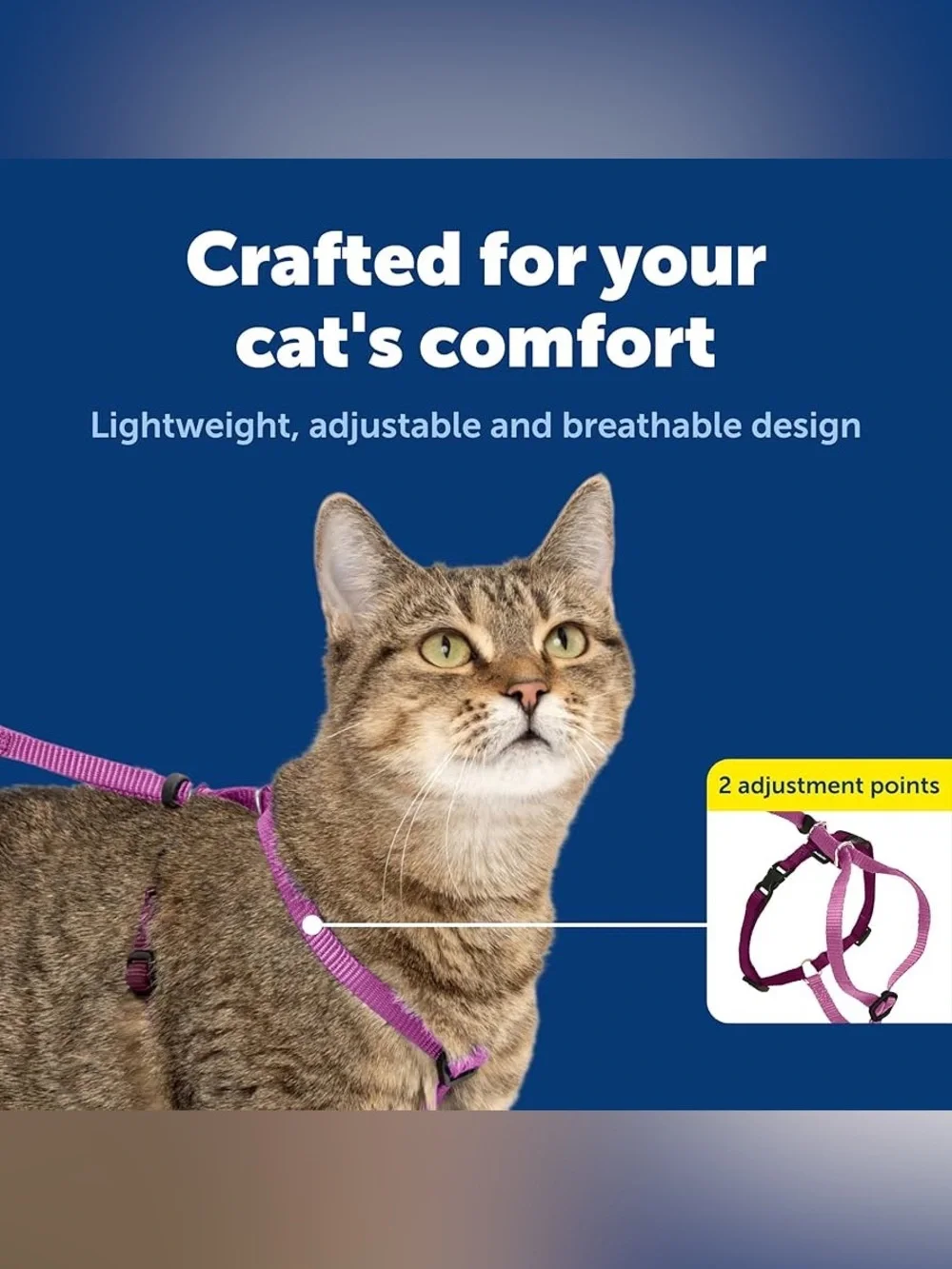 PetSafe Come with Me Kitty Medium Adjustable Harness Leash in Dusty Rose